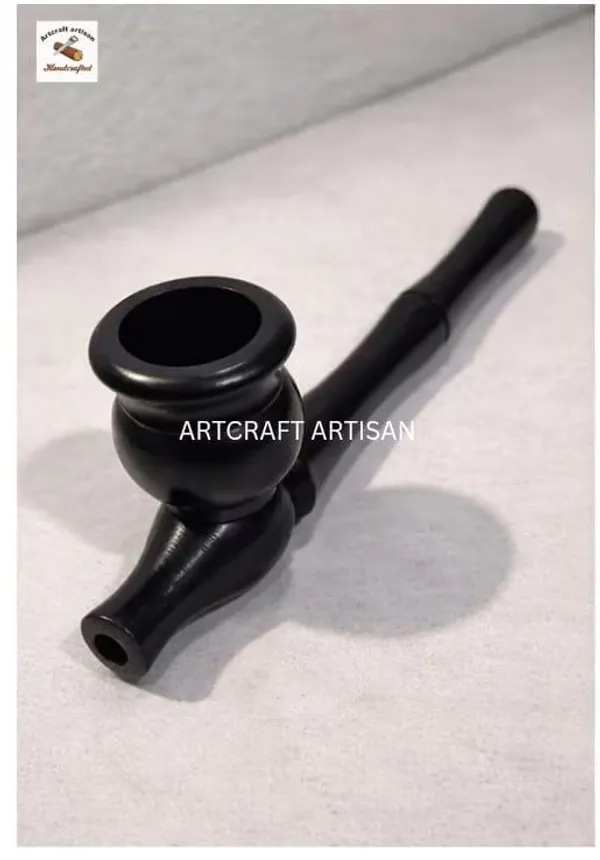 Black_Wooden_Craft_Pipe_5_Inch_|_Handmade_craft_decor__Pipe_|_Classic_Tobacco_Pipe_|_Vintage_Black_Smoking_Accessory