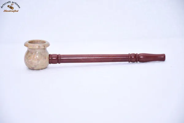 Brown_Wooden_craft_decor_Pipe_with_Stone_Cap_|_Handmade_Wooden_Pipe