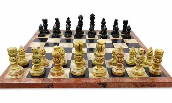 Flat_Marble_Chess_Set_14_Inch_with_Leather_Box_|_Handmade_Stone_Chess_Board_|_Luxury_Chess_Set_|_Home_Decor_Chess
