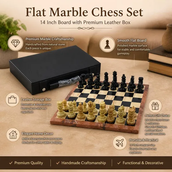 Flat_Marble_Chess_Set_14_Inch_with_Leather_Box_|_Handmade_Stone_Chess_Board_|_Luxury_Chess_Set_|_Home_Decor_Chess