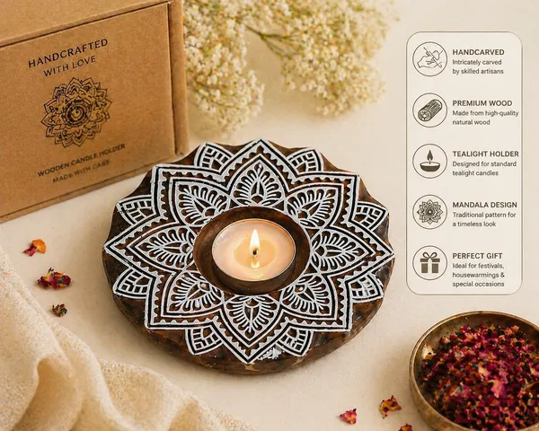 Hand_Carved_Wooden_Candle_Holder_|_Mandala_Tealight_Holder_|_Decorative_Diya_Stand_|_Handmade_Boho_Home_Decor_|_Festive_Gift_Item