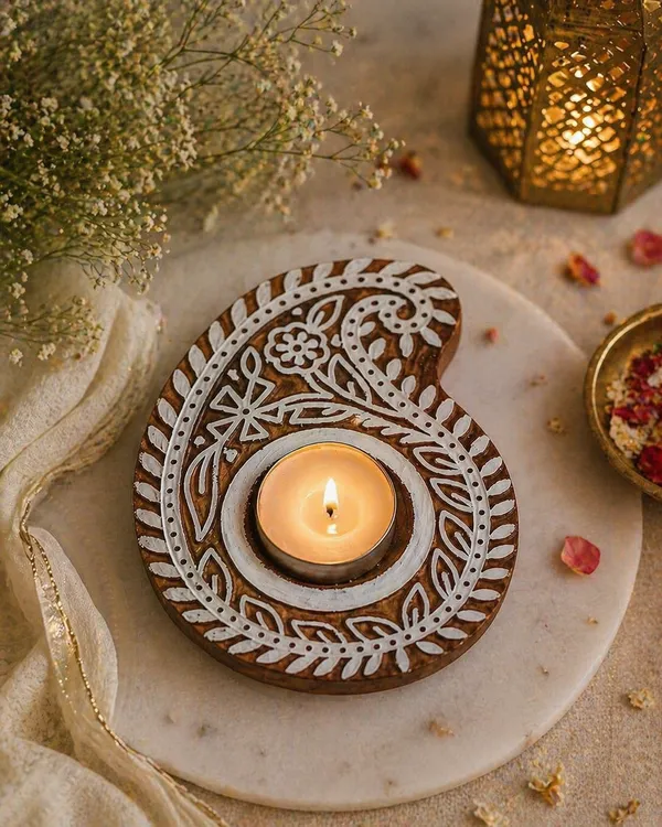 Hand_Carved_Wooden_Diya_Candle_Holder_|_Floral_Tealight_Holder_|_Handmade_Festival_Decor_|_Diwali_Diya_Stand_|_Rustic_Boho_Home_Decor_Gift