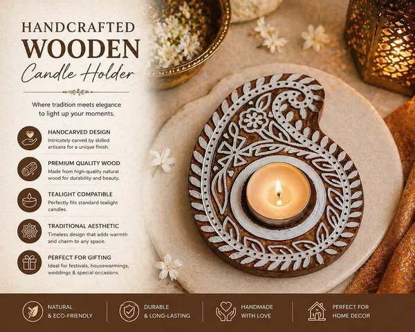 Hand_Carved_Wooden_Diya_Candle_Holder_|_Floral_Tealight_Holder_|_Handmade_Festival_Decor_|_Diwali_Diya_Stand_|_Rustic_Boho_Home_Decor_Gift