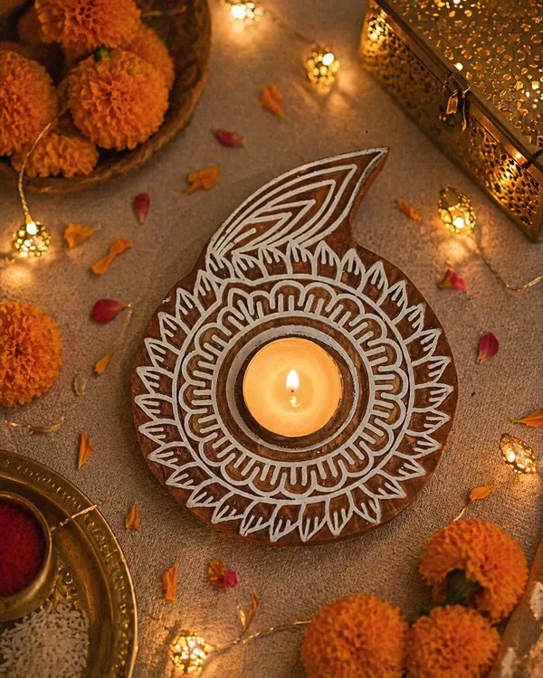 Hand_Carved_Wooden_Diya_Candle_Holder_|_Mandala_Tealight_Holder_|_Handmade_Festival_Decor_|_Diwali_Diya_Stand_|_Boho_Home_Decor_Gift
