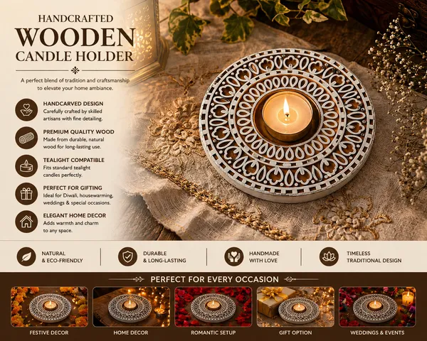 Handcrafted_Wooden_Candle_Holder_|_Mandala_Tealight_Holder_|_Handcarved_Home_Decor_|_Diwali_Decor_Gift_|_Rustic_Boho_Table_Centerpiece