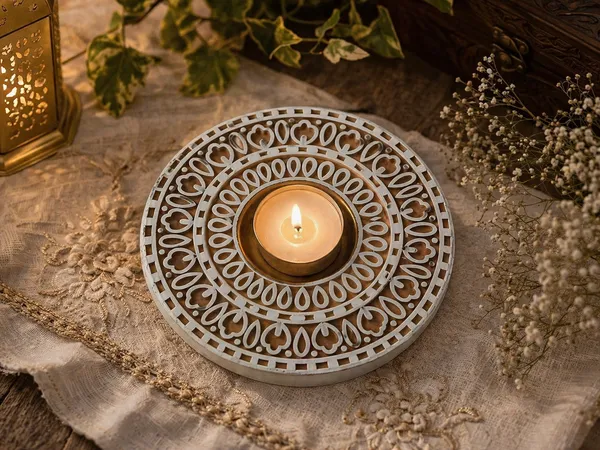Handcrafted_Wooden_Candle_Holder_|_Mandala_Tealight_Holder_|_Handcarved_Home_Decor_|_Diwali_Decor_Gift_|_Rustic_Boho_Table_Centerpiece