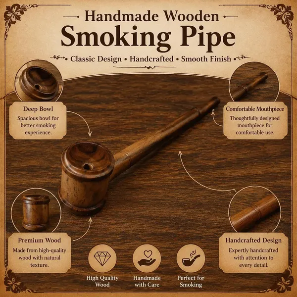 Brown_Wooden_craft__Pipe_6_Inch_|_Handmade_Thin_Handle_decor_Pipe__|_Vintage_Style_craft_decor_Accessory