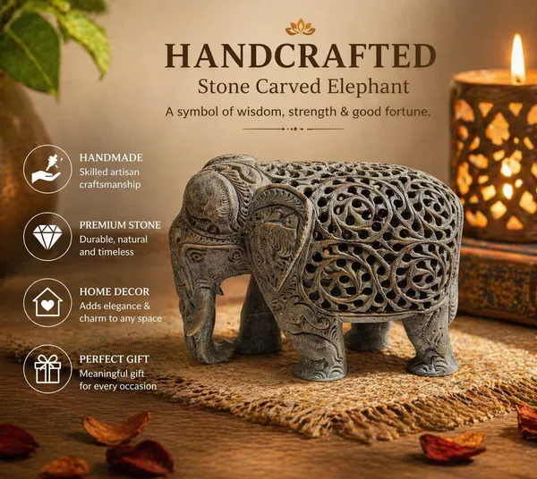 Soapstone_Décor_Elephant_Statue_undercut_elephant_Statue