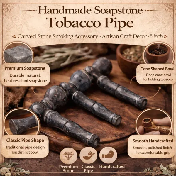 Handmade_Soapstone_craft_decor_pipe