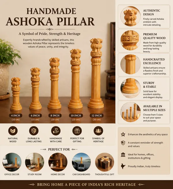 Light_Brown_Ashoka_Pillar_Lion_Capital_Decorative_Showpiece_Indian_National_Emblem_Miniature_Replicas_Set_Of_5