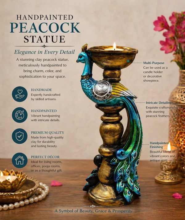 Hand-Painted__Decorative_Peacock_Statue