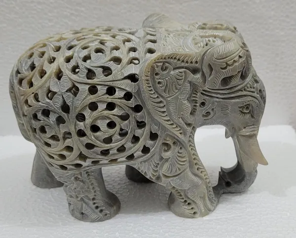 Soapstone_Elephant_Carved_Statue_with_baby_elephant_inside
