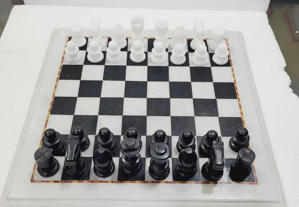 White_And_Black_Classic_Marble_Chess_Board_Game_Set
