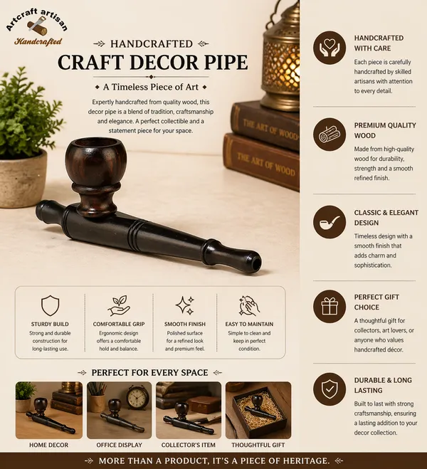 Black_Wooden_Craft_Pipe_5_Inch_|_Handmade_craft_Pipe_|_Classic_Tobacco_Pipe_|_Vintage_Black_Smoking_Accessory
