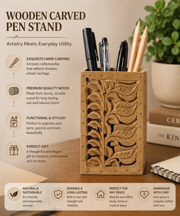 Wooden_Carved_Pen_Stand