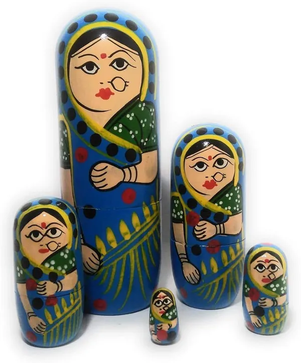 Wooden_Blue_Painted_Indian_Lady_Doll