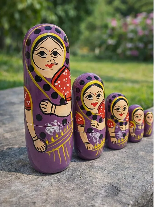 Wooden_Indian_Lady_Doll_5_in_1_Set