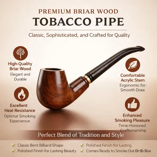 Brown_Classic_Wooden__Décor_Pipe_With_Stem