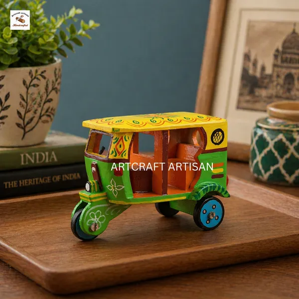 Multicolour_Hand_Painted_Wooden_Toy_Auto_Rickshaw