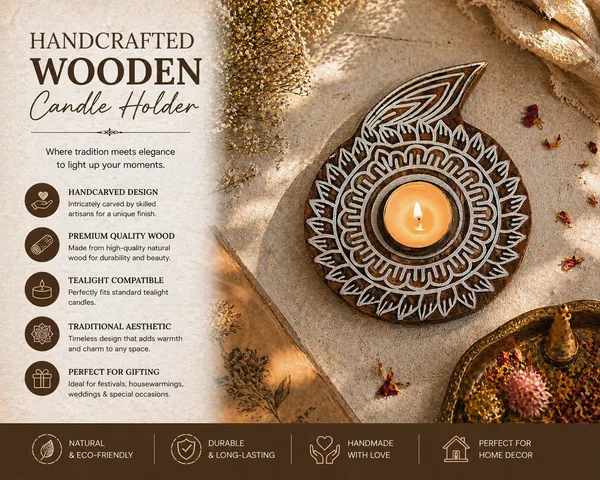 Hand_Carved_Wooden_Diya_Candle_Holder_|_Mandala_Tealight_Holder_|_Handmade_Festival_Decor_|_Diwali_Diya_Stand_|_Boho_Home_Decor_Gift