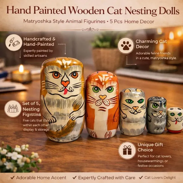 Wooden_Cat__Doll_5_in_1_Set