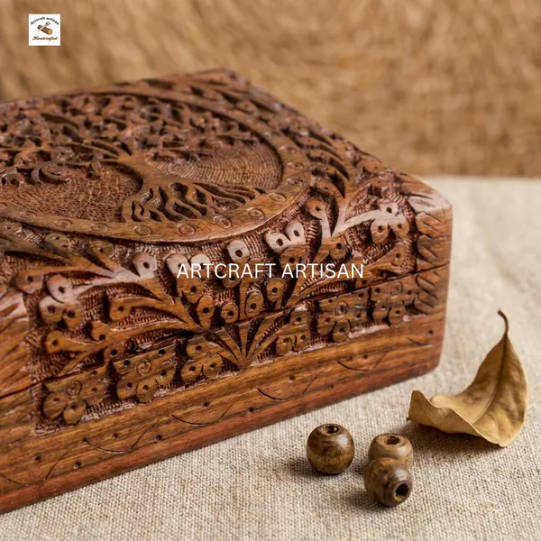 Brown_Handcrafted_Wooden_Tree_Of_Life_Jewelry_Box_With_Intricate_Carvings