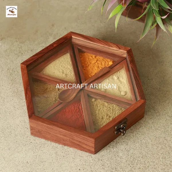 Wooden_Octagonal_Spice_Box