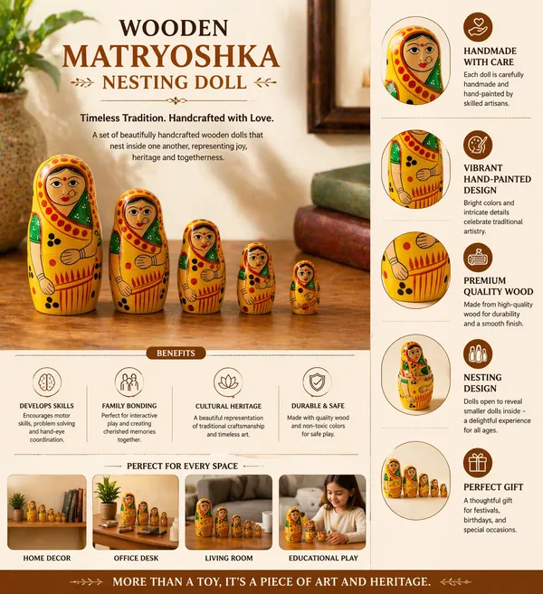 Multicolour_Hand_Painted_Wooden_Traditional_Russian_Matryoshka_Nesting_Dolls_Set_Of_5
