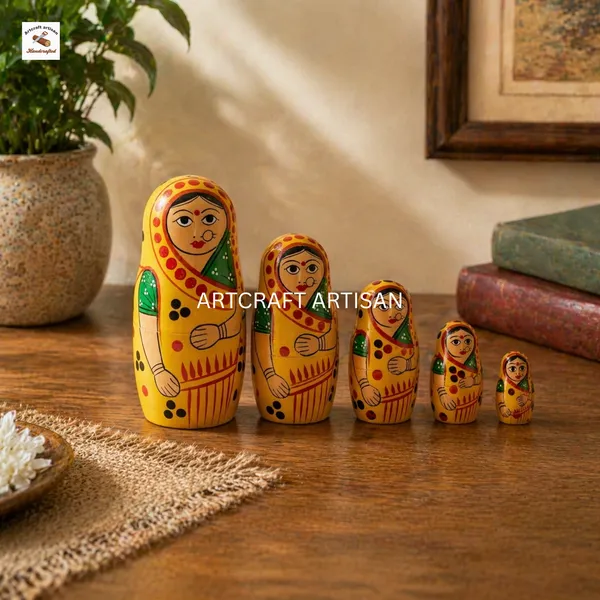 Multicolour_Hand_Painted_Wooden_Traditional_Russian_Matryoshka_Nesting_Dolls_Set_Of_5