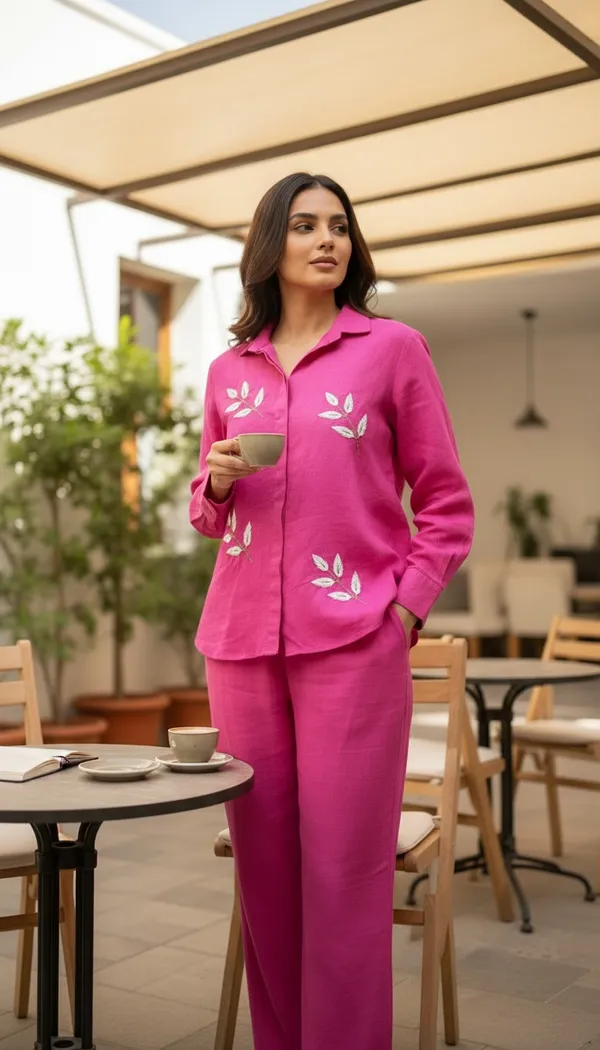 Pink_Floral_Print_Co_Ord_Set_For_Women_And_Girls_|_Stylish_Seasonal_Wear