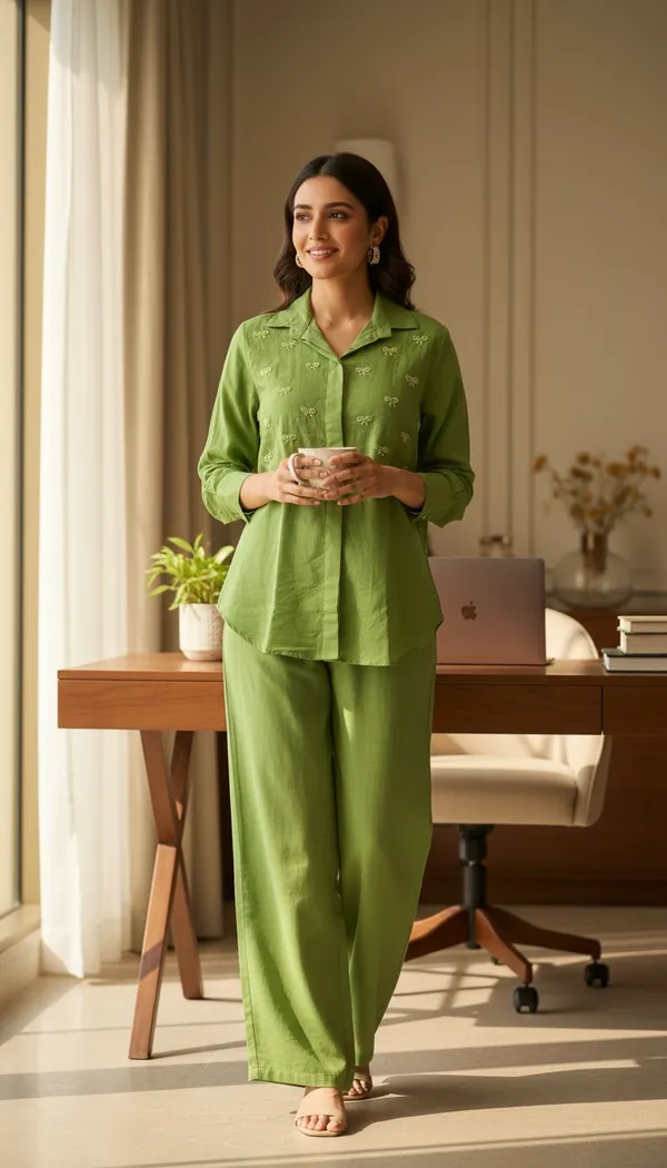 Green_Festive_Special_Co_Ord_Set_For_Women_And_Girls_|_Ethnic_Inspired_Design
