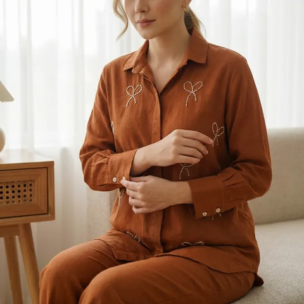 Rust_Casual_Everyday_Co_Ord_Set_For_Women_And_Girls_|_Comfortable_Fit