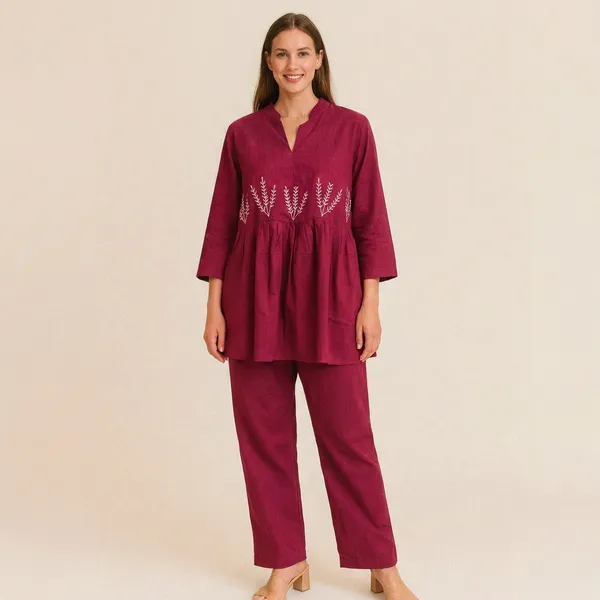 Dark_Pink__Top_&_Pant_Co_Ord_Set_For_Women_And_Girls_|_Modern_Fit