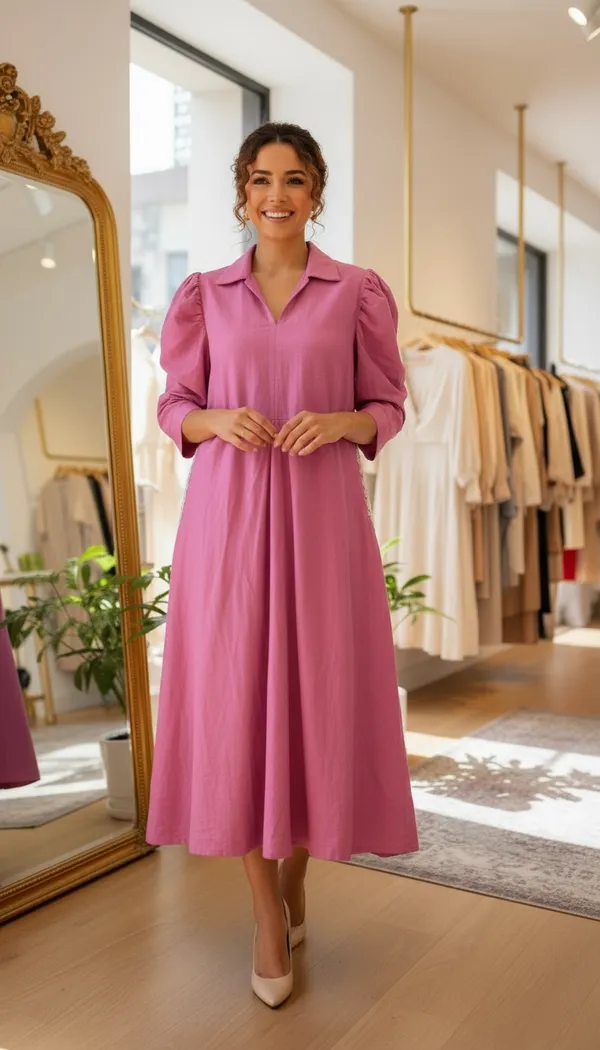 Mauve_Cotton_Partywear_Dress_|_Stylish_&_Modern