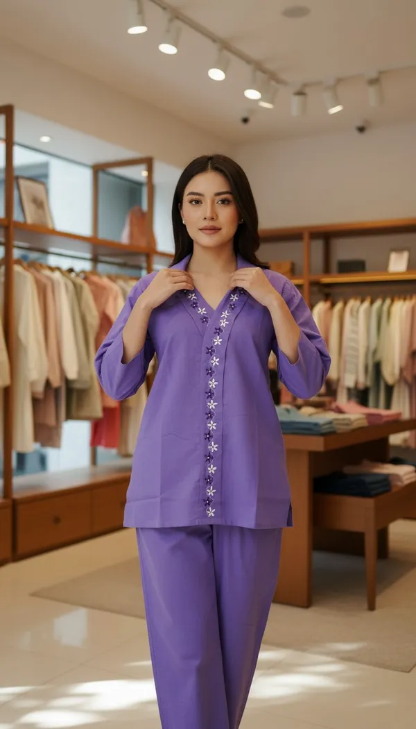 Purple_Smart_Fit_Co_Ord_Set_For_Women_And_Girls_|_Tailored_Look