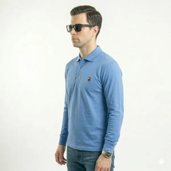 Royal_Blue_Cotton_Custom_Slim_Fit_Full_Sleeves_Polo_Shirt_For_Men
