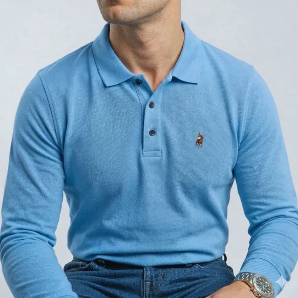 Royal_Blue_Cotton_Custom_Slim_Fit_Full_Sleeves_Polo_Shirt_For_Men