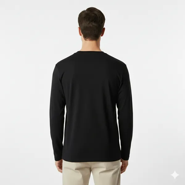 Black_Cotton_Loose_Fit_Full_Sleeves_Round_Neck_T_Shirt_For_Men