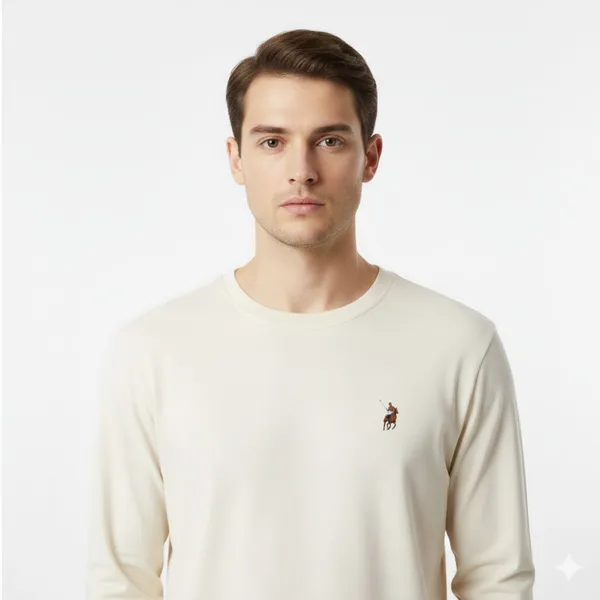 Off_White_Cotton_Loose_Fit_Full_Sleeves_Round_Neck_T_Shirt_For_Men