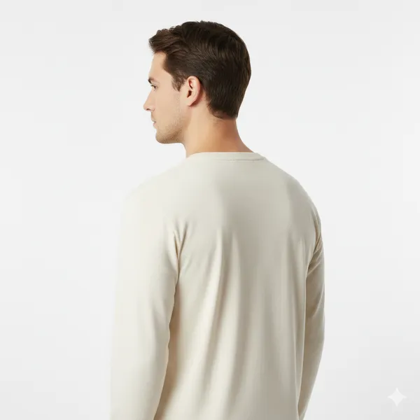 Off_White_Cotton_Loose_Fit_Full_Sleeves_Round_Neck_T_Shirt_For_Men