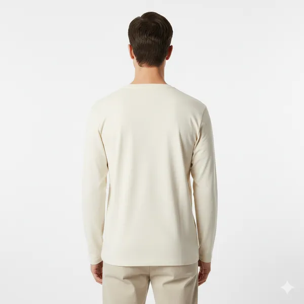 Off_White_Cotton_Loose_Fit_Full_Sleeves_Round_Neck_T_Shirt_For_Men