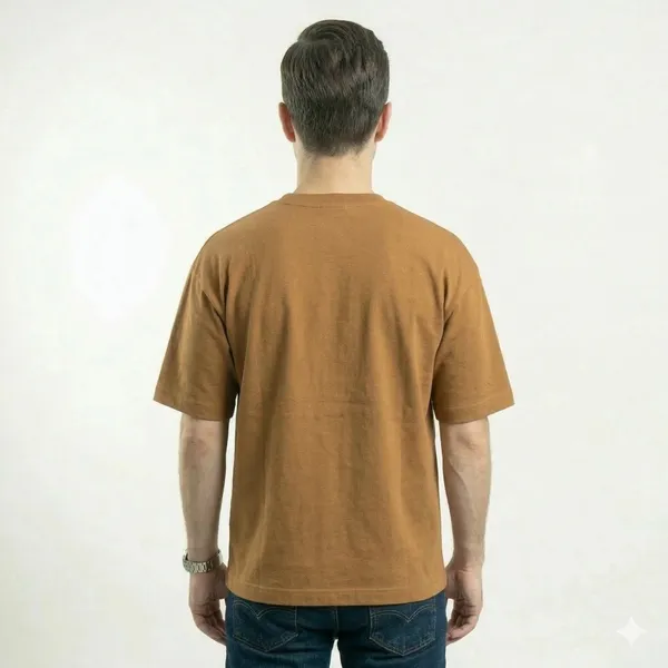 Brown_Cotton_Oversized_Heavyweight_Ribbed_Crewneck_Straight_T_Shirt_For_Men