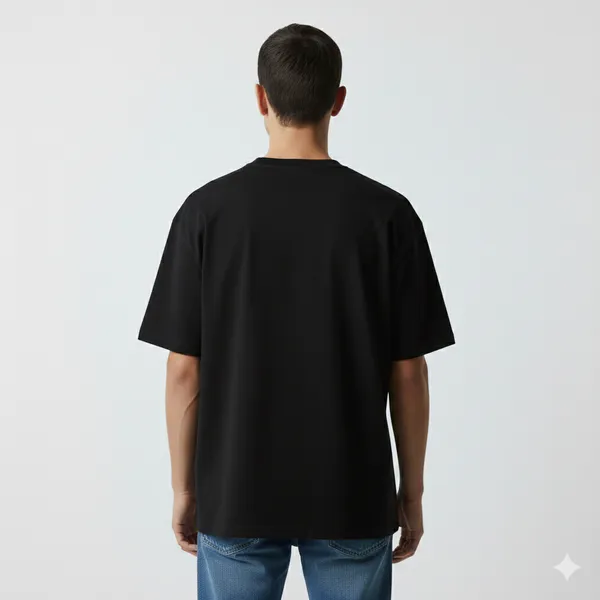 Black_Cotton_Oversized_Heavyweight_Ribbed_Crewneck_Straight_T_Shirt_For_Men