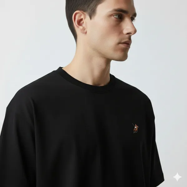 Royal_Blue_And_Black_Cotton_Oversized_Heavyweight_Ribbed_Crewneck_Straight_T_Shirt_For_Men_Combo_Pack_Of_2