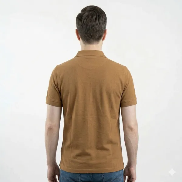 Brown_Cotton_Slim_Fit_Polo_Shirt_For_Men