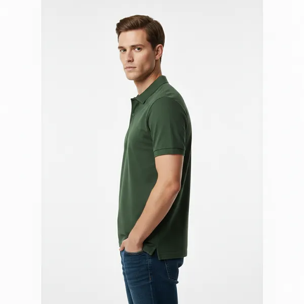 Green_Cotton_Slim_Fit_Polo_Shirt_For_Men
