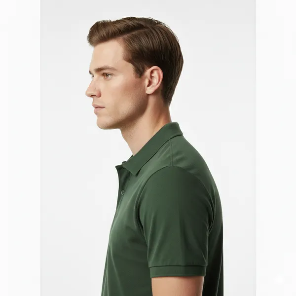 Green_Cotton_Slim_Fit_Polo_Shirt_For_Men