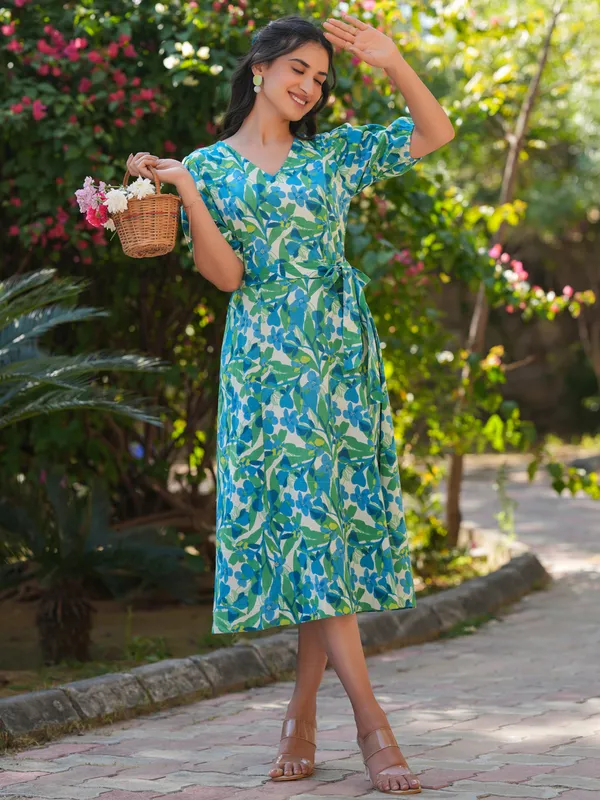 Multicolor_Cotton_Blend_Tiered_Midi_Dress_For_Women_Pack_Of_2