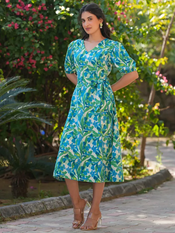 Multicolor_Cotton_Blend_Tiered_Midi_Dress_For_Women