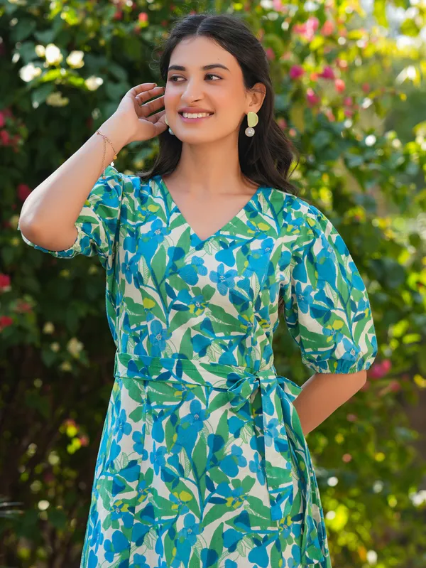 Multicolor_Cotton_Blend_Tiered_Midi_Dress_For_Women